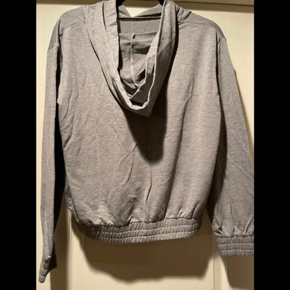 Joe's Jeans Kangaroo Pocket Smocked Hoodie, Grey - Picture 5 of 6